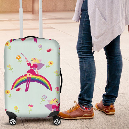 Fairy with Rainbow Print Pattern Luggage Cover Protector