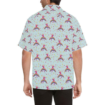 Fairy with Rainbow Print Pattern Men Aloha Hawaiian Shirt