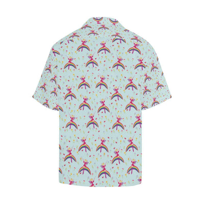 Fairy with Rainbow Print Pattern Men Aloha Hawaiian Shirt