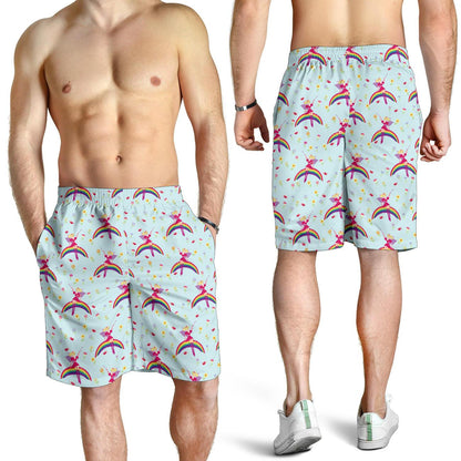 Fairy with Rainbow Print Pattern Mens Shorts-JTAMIGO.COM