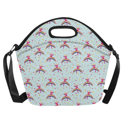 Fairy with Rainbow Print Pattern Neoprene Lunch Bag (Model 1669)(Large)-JTAMIGO.COM