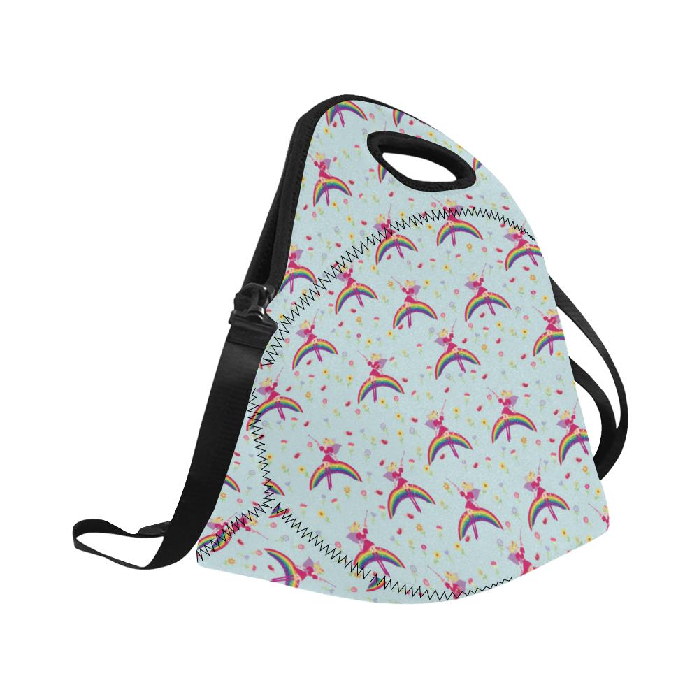Fairy with Rainbow Print Pattern Neoprene Lunch Bag (Model 1669)(Large)-JTAMIGO.COM