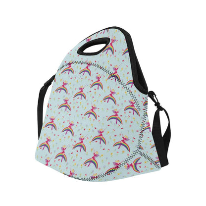 Fairy with Rainbow Print Pattern Neoprene Lunch Bag (Model 1669)(Large)-JTAMIGO.COM