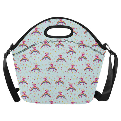 Fairy with Rainbow Print Pattern Neoprene Lunch Bag (Model 1669)(Large)-JTAMIGO.COM