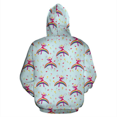 Fairy with Rainbow Print Pattern Pullover Hoodie