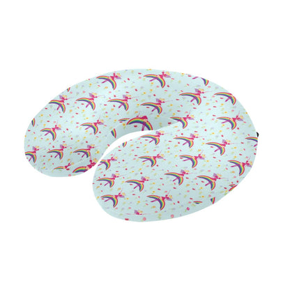 Fairy with Rainbow Print Pattern U-Shaped Travel Neck Pillow-JTAMIGO.COM