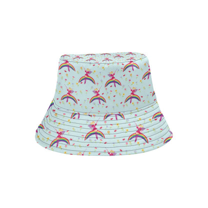 Fairy with Rainbow Print Pattern Unisex Bucket Hat
