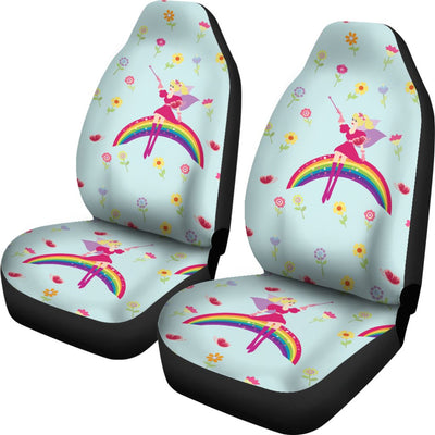 Fairy with Rainbow Print Pattern Universal Fit Car Seat Covers