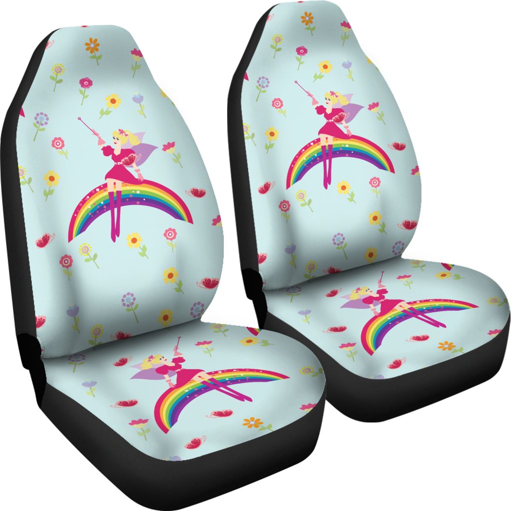 Fairy with Rainbow Print Pattern Universal Fit Car Seat Covers