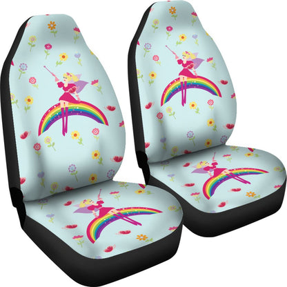 Fairy with Rainbow Print Pattern Universal Fit Car Seat Covers