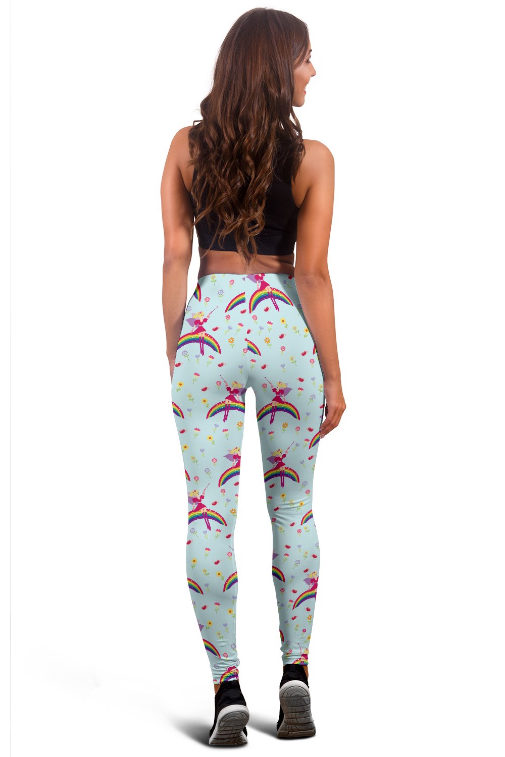 Fairy with Rainbow Print Pattern Women Leggings