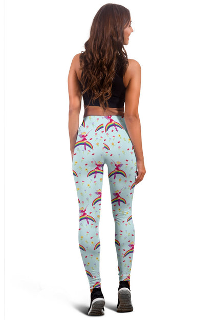 Fairy with Rainbow Print Pattern Women Leggings