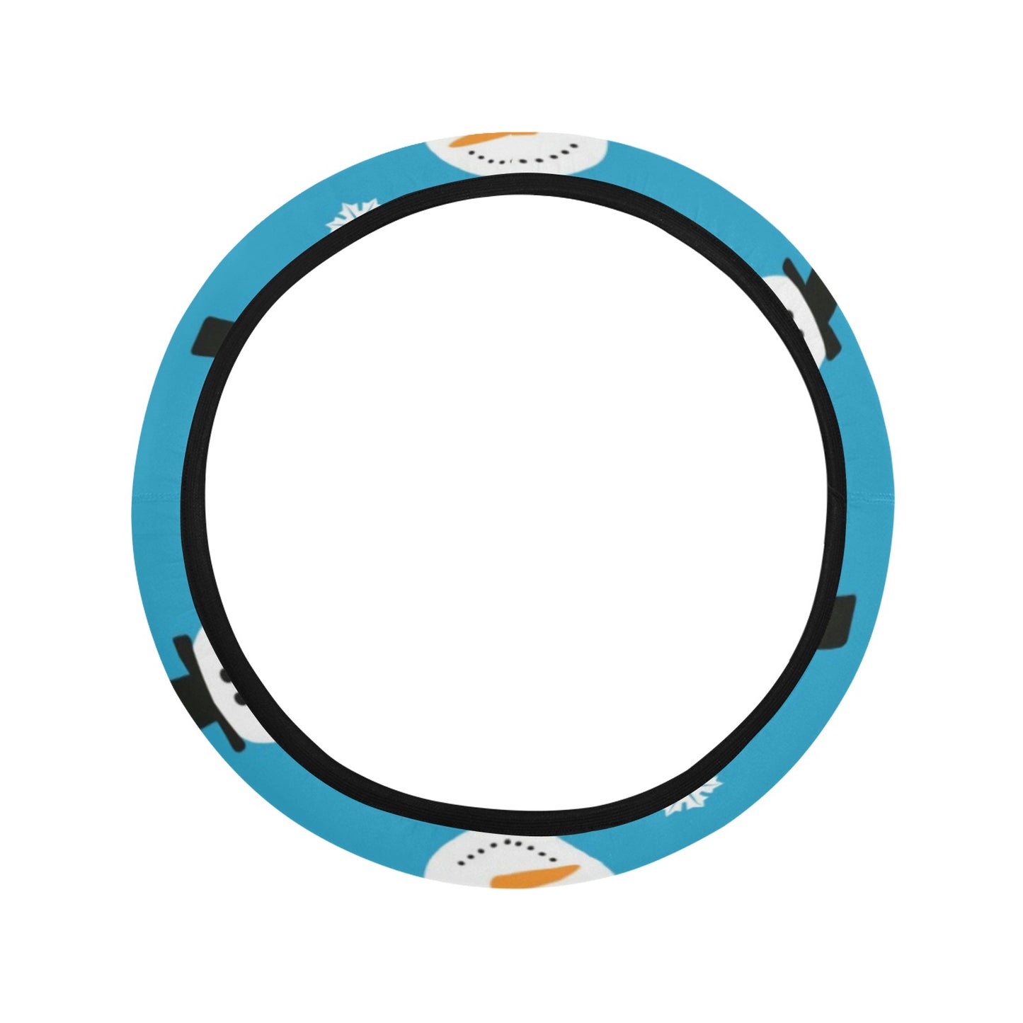 Snowman Print Design LKS303 Steering Wheel Cover with Elastic Edge