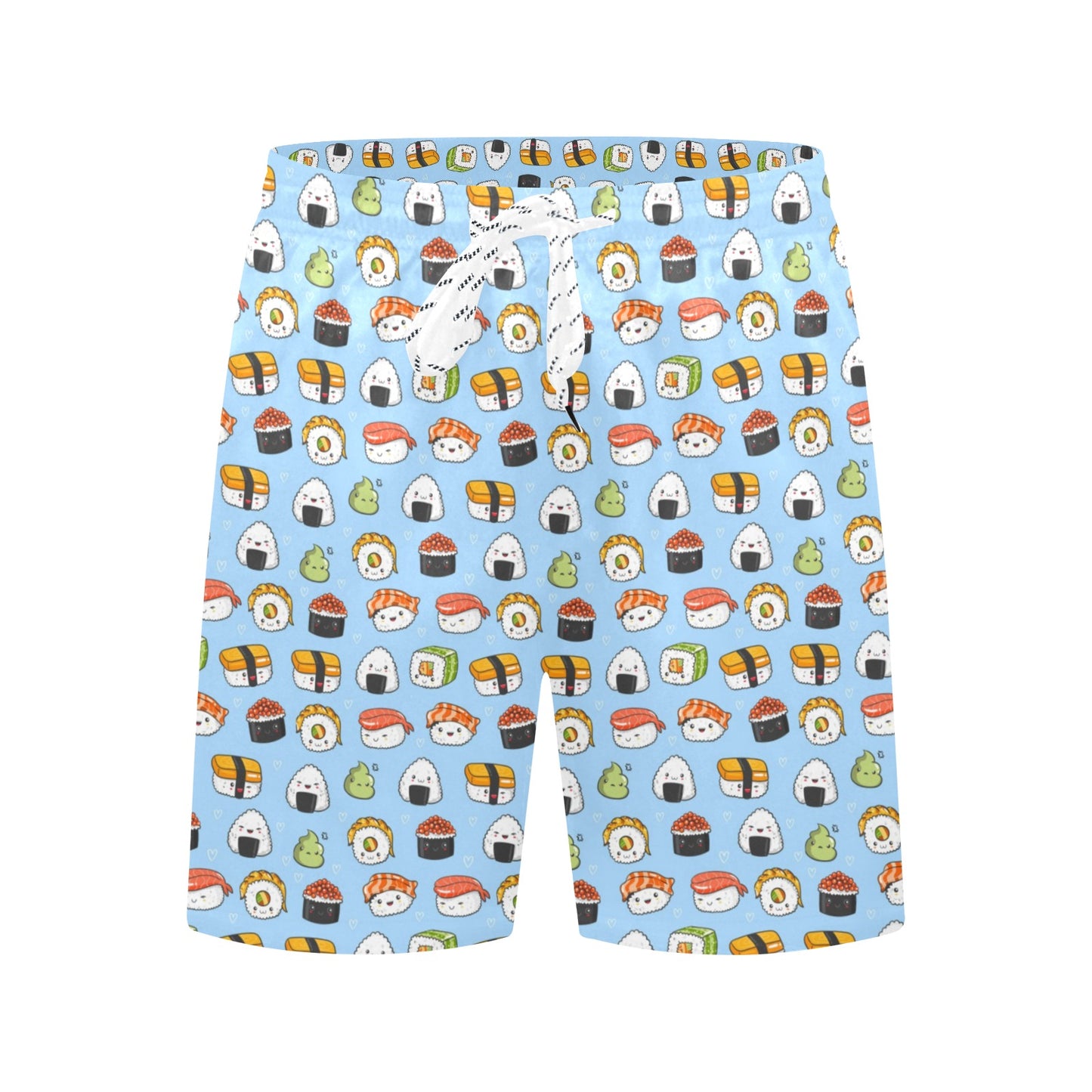 Sushi Cartoon Design Men's Swim Trunks Beach Shorts