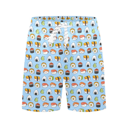 Sushi Cartoon Design Men's Swim Trunks Beach Shorts