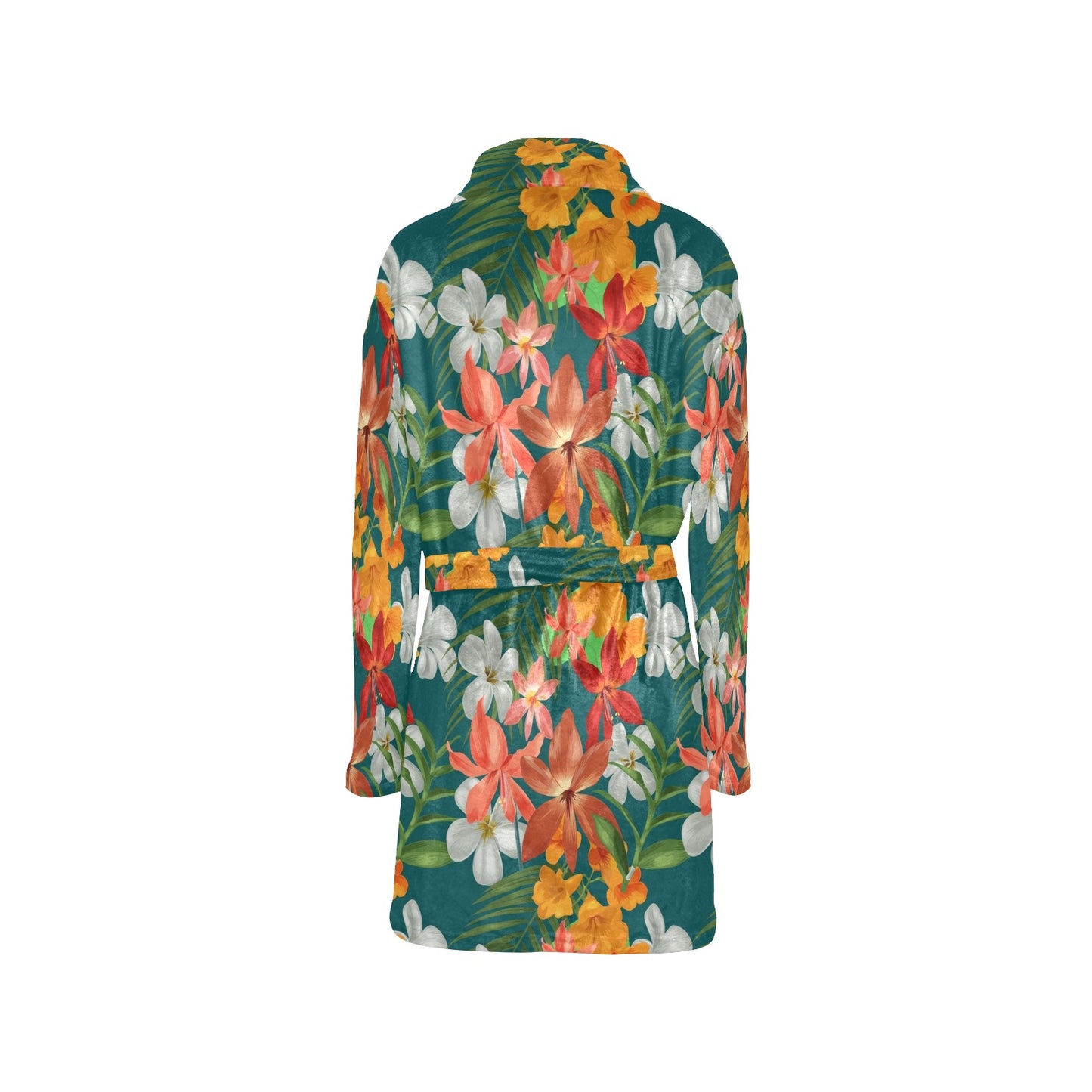 Amaryllis Pattern Print Design AL06 Women's Fleece Robe