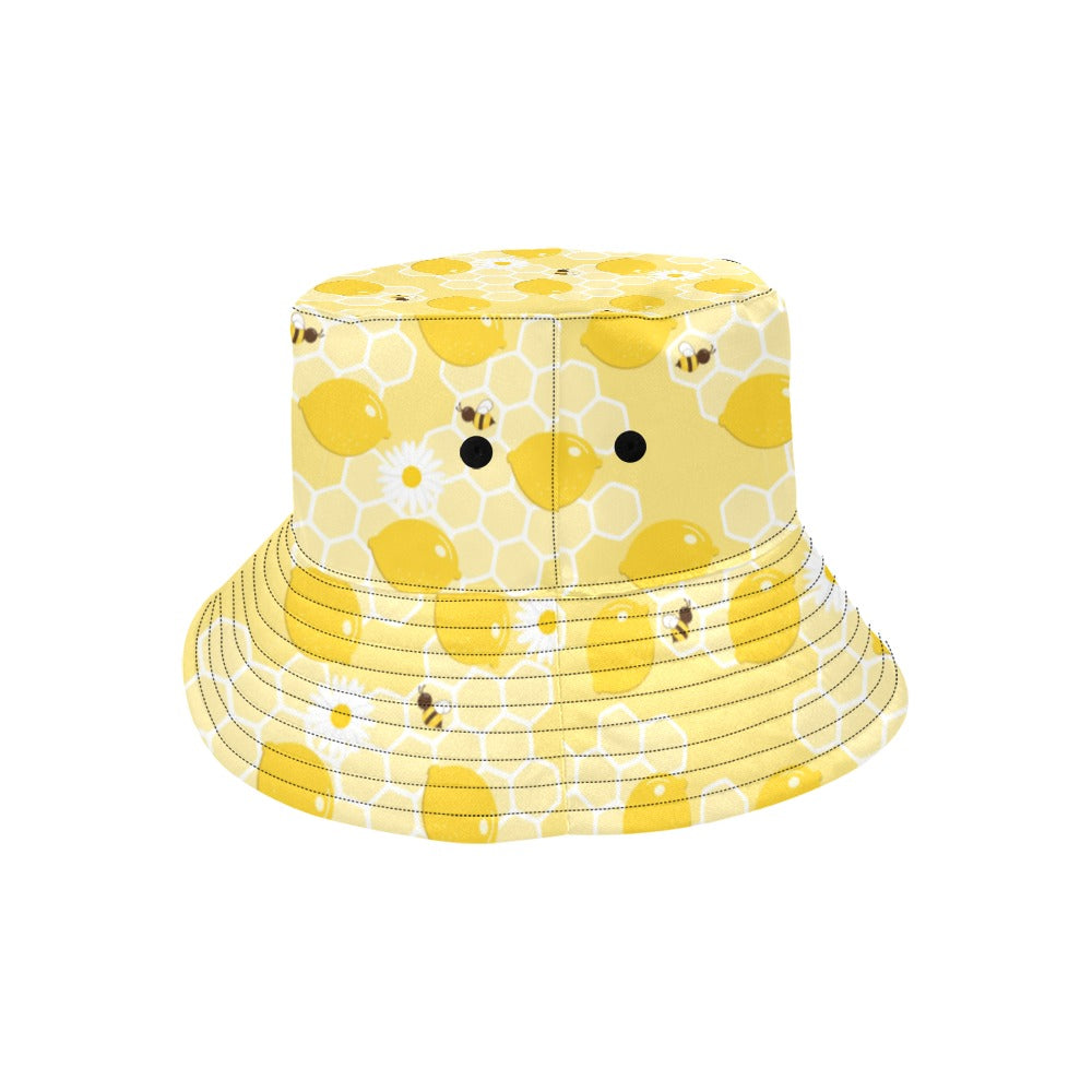 Honey Bee Honeycomb Print Design LKS3010 Unisex Bucket Hat