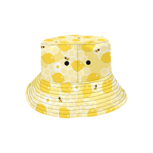 Honey Bee Honeycomb Print Design LKS3010 Unisex Bucket Hat