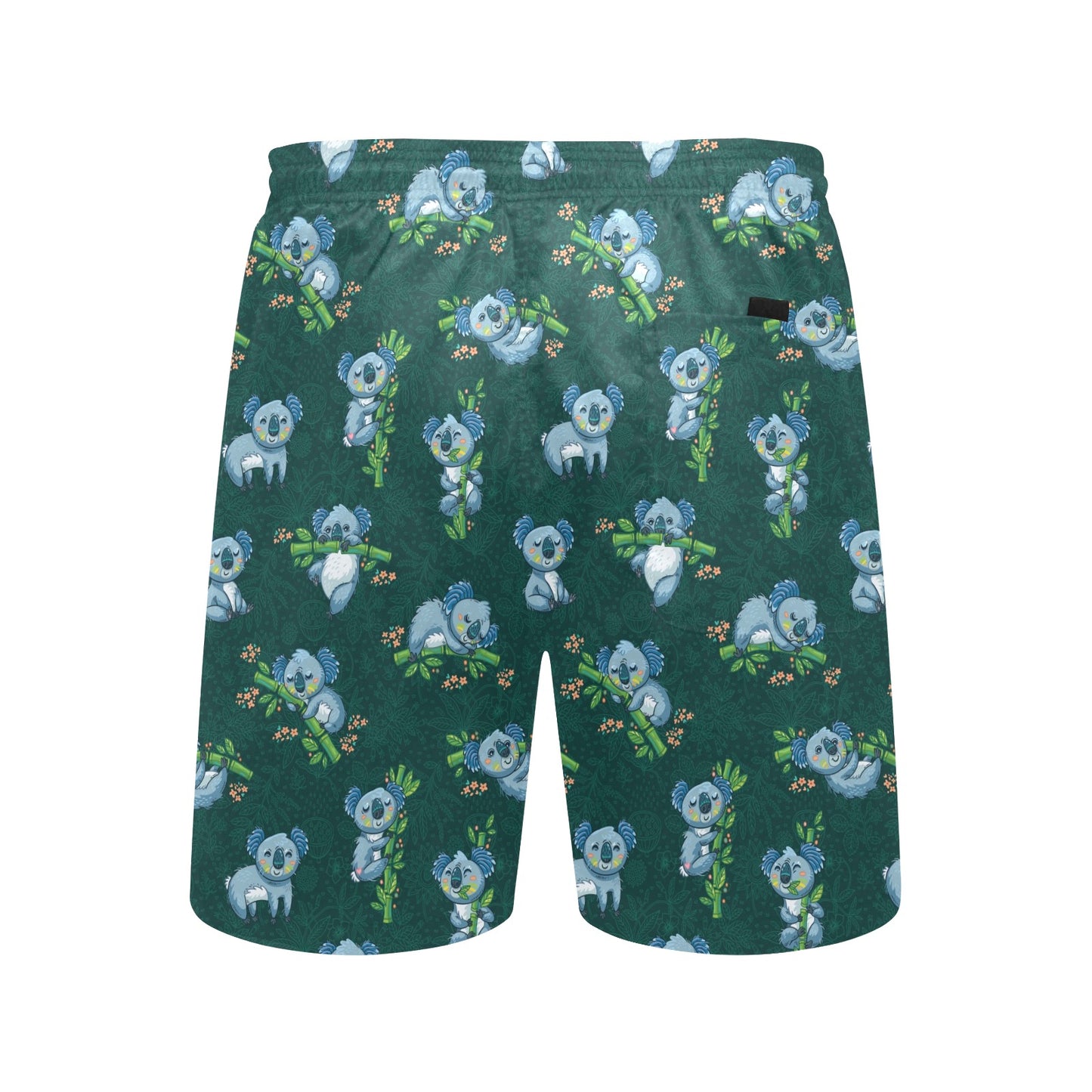 Koala Blue Design Print Men's Swim Trunks Beach Shorts