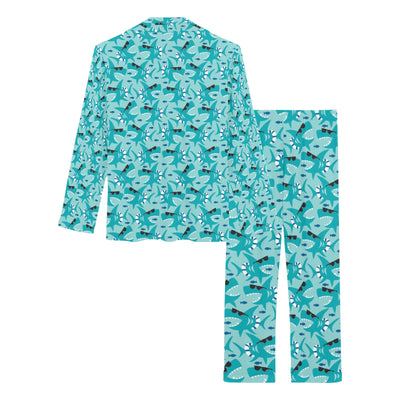 Shark Cute Print Design LKS302 Women's Long Pajama Set