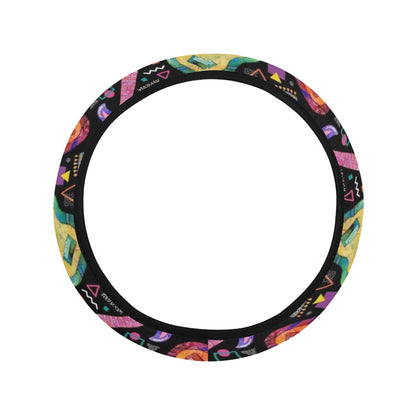 Electric Guitar Print Design LKS403 Steering Wheel Cover with Elastic Edge