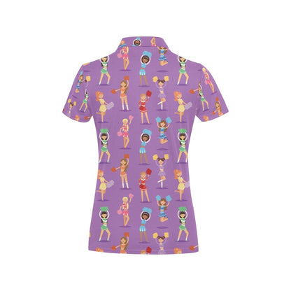Cheerleader Pattern Print Design 02 Women's Polo Shirt