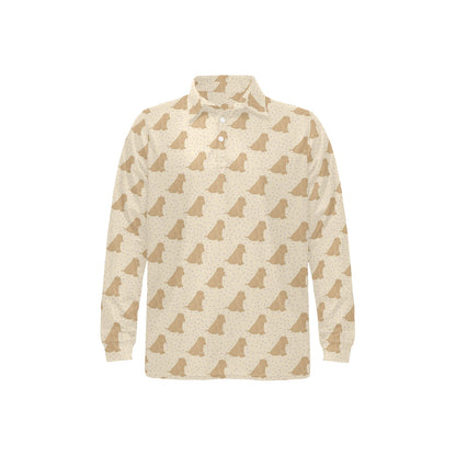 Chinese Shar Pei Pattern Print Design 01 Long Sleeve Polo Shirt For Men's