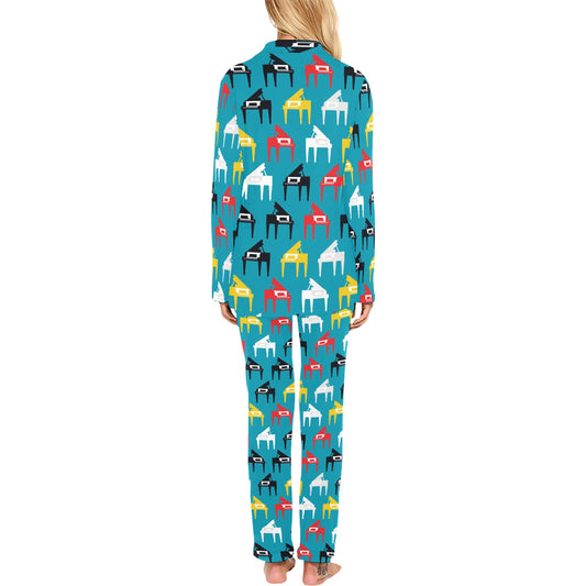 Piano Print Design LKS403 Women's Long Pajama Set
