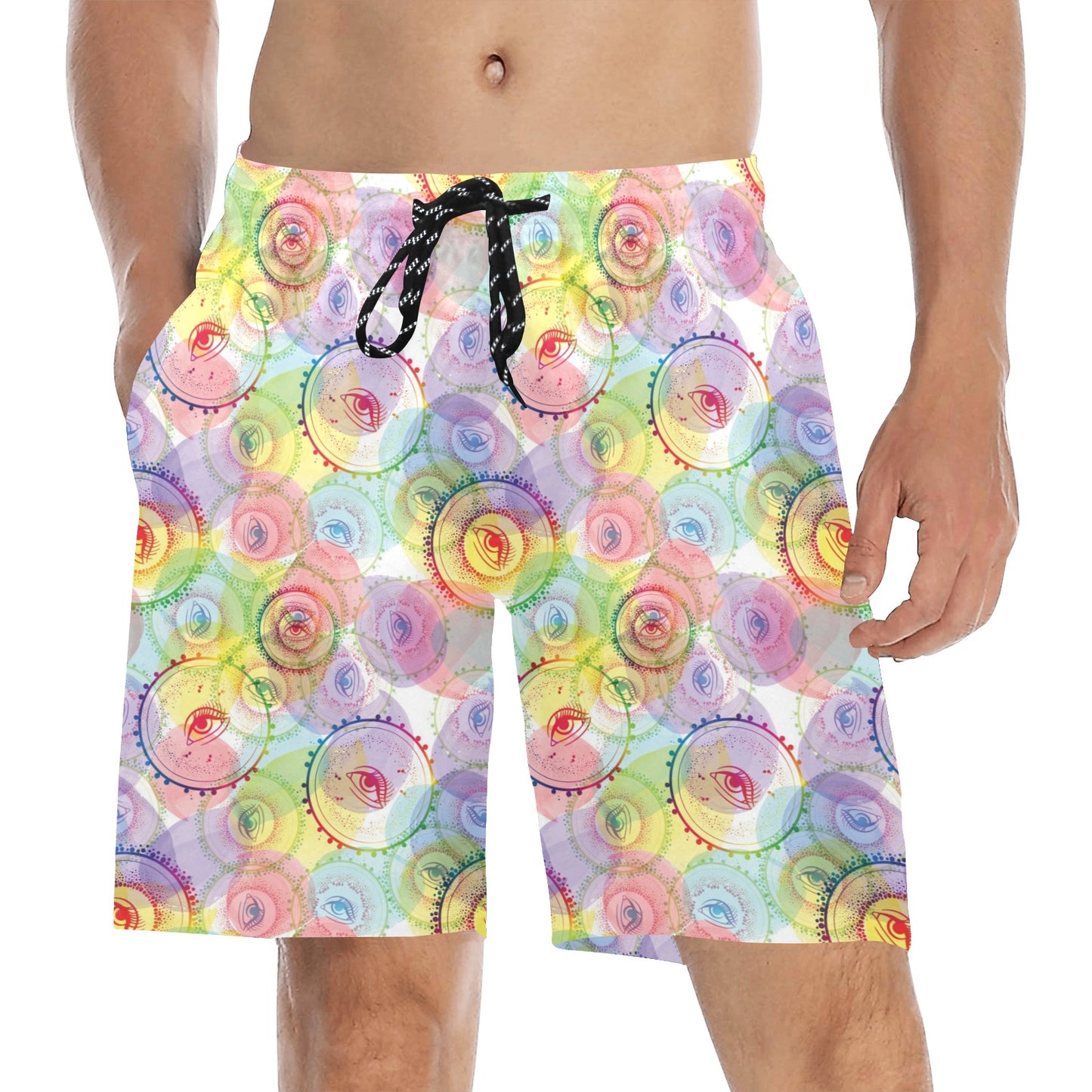 Third Eye Print Design LKS303 Men's Swim Trunks Beach Shorts