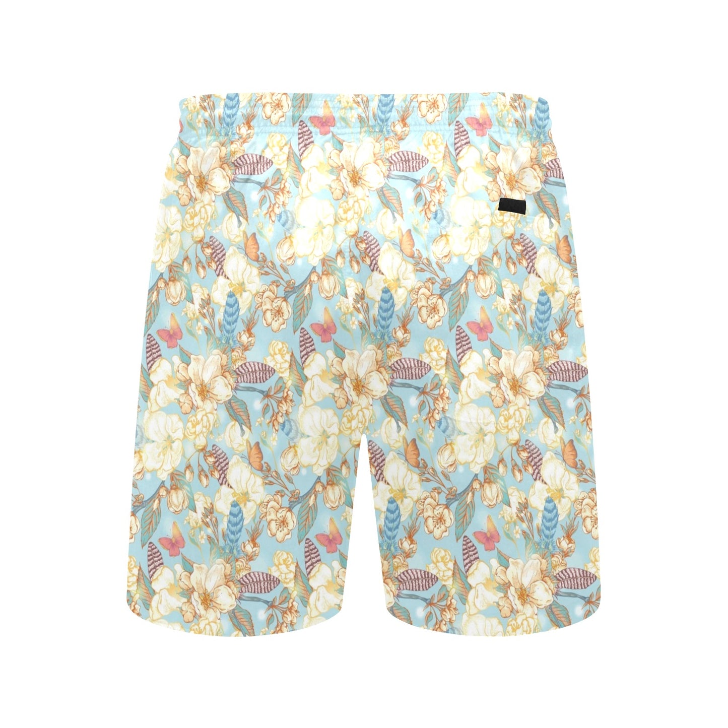 Summer Floral Print Design LKS302 Men's Swim Trunks Beach Shorts