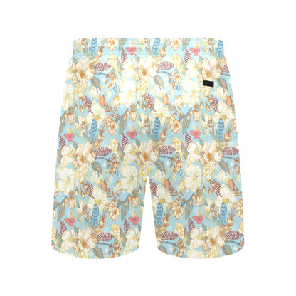 Summer Floral Print Design LKS302 Men's Swim Trunks Beach Shorts
