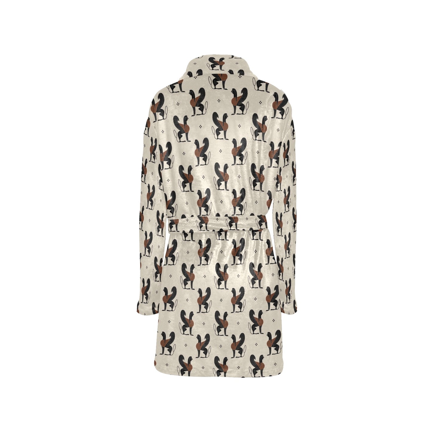 Ancient Greek Print Design LKS3010 Women's Fleece Robe
