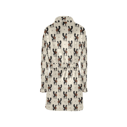 Ancient Greek Print Design LKS3010 Women's Fleece Robe