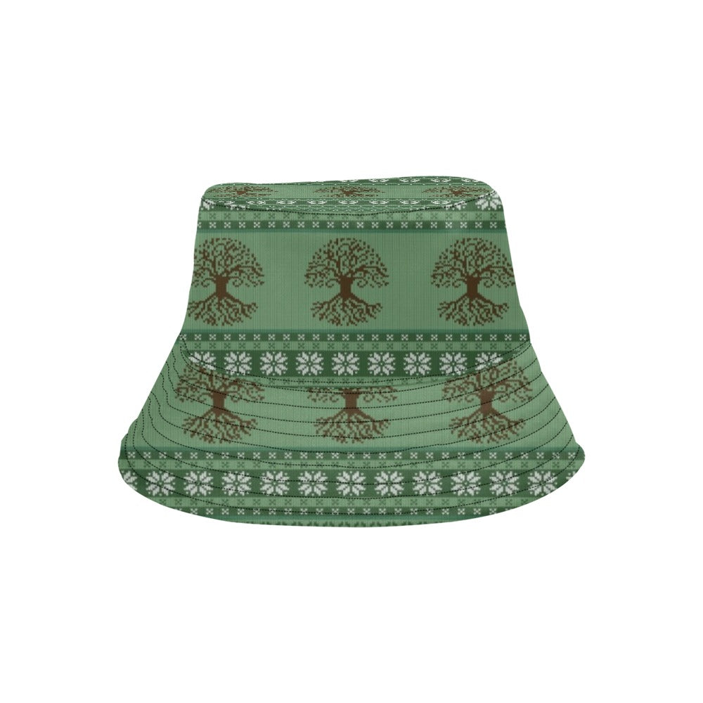 Tree Of Life Knit Style Print Design LKS301 Unisex Bucket Hat