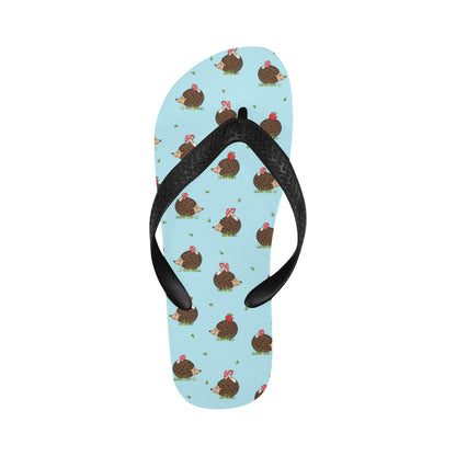 Hedgehog Print Design LKS402 Flip Flops