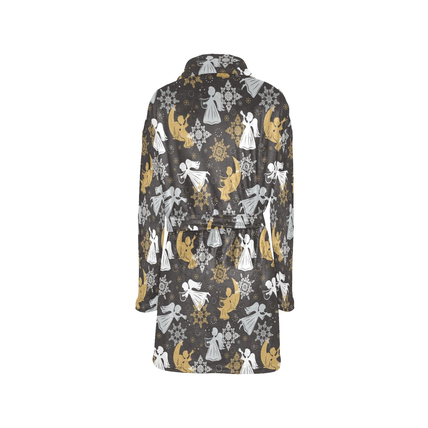 Angel Pattern Print Design 04 Women's Fleece Robe