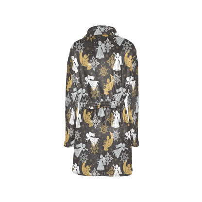 Angel Pattern Print Design 04 Women's Fleece Robe