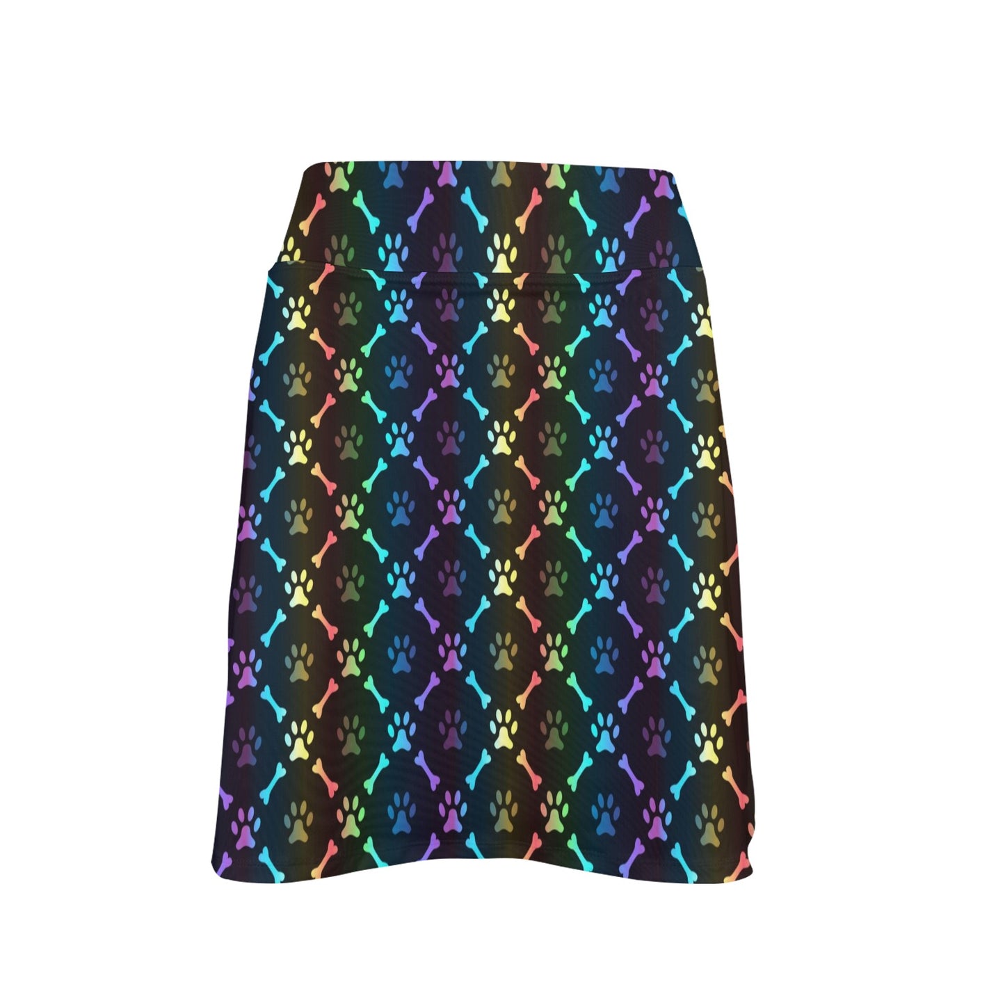 Paw Rainbow Print 17" Golf & Pickleball Skort with Pockets