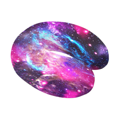 Galaxy Night Purple Space Print U-Shaped Travel Neck Pillow