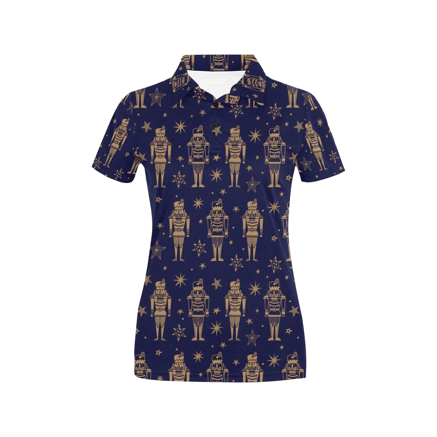 Nutcracker Pattern Print Design A05 Women's Polo Shirt
