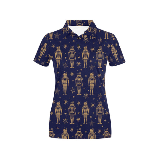 Nutcracker Pattern Print Design A05 Women's Polo Shirt