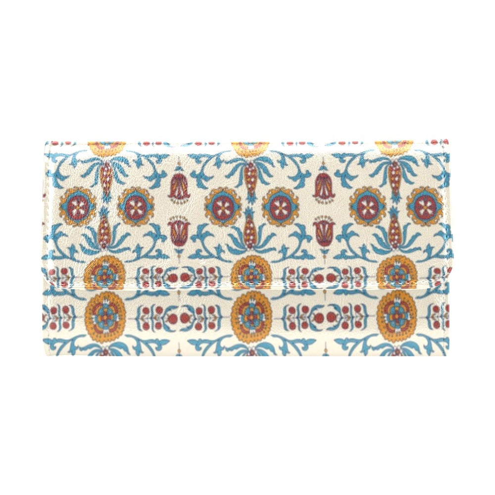 Suzani Print Design LKS301 Women's Trifold Wallet
