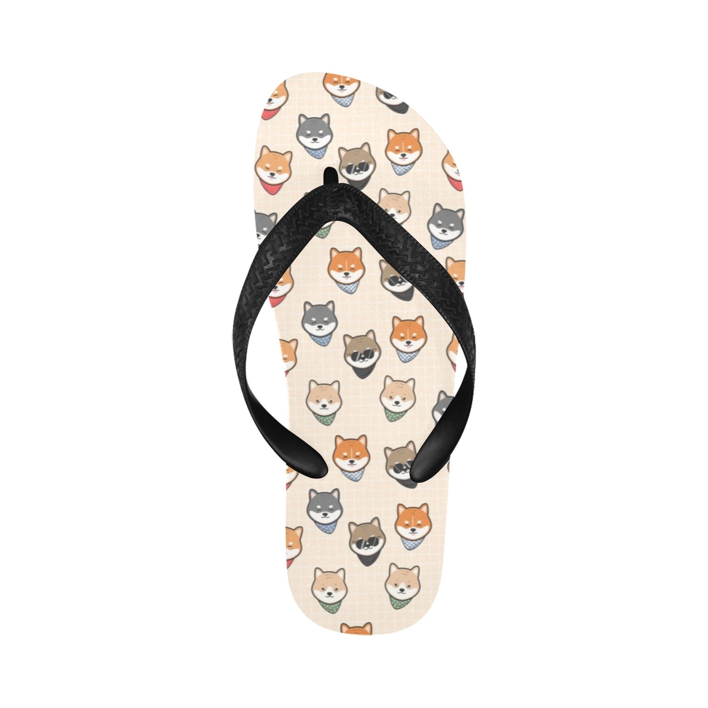 Shiba Inu Print Design LKS3010 Flip Flops