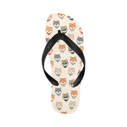 Shiba Inu Print Design LKS3010 Flip Flops