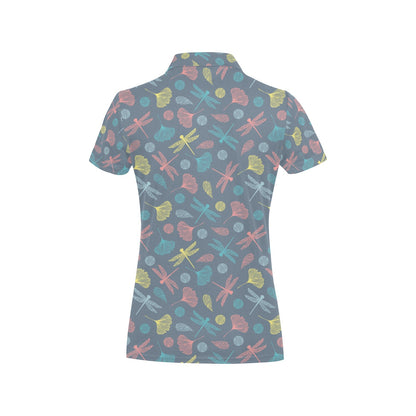 Dragonfly Print Design LKS403 Women's Polo Shirt