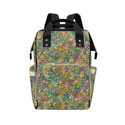 Hippie Print Design LKS302 Diaper Bag Backpack