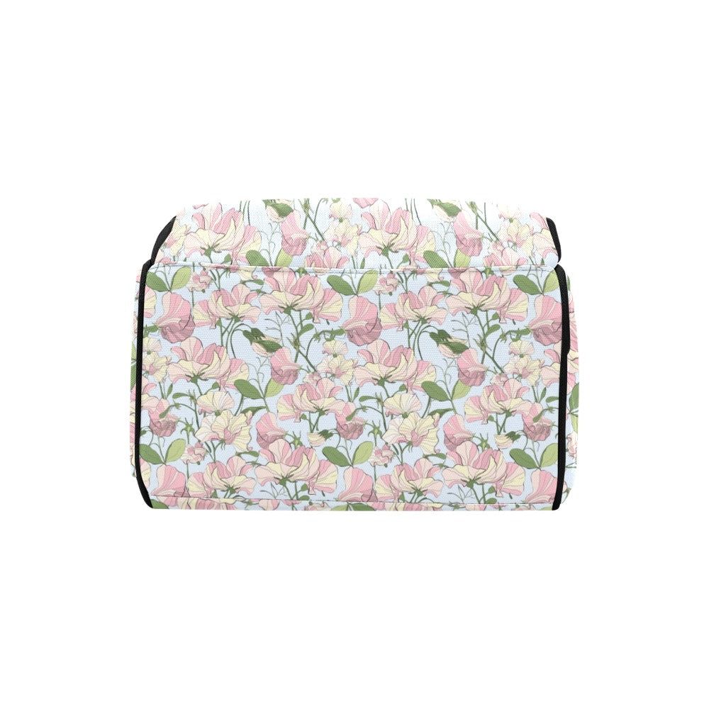 Sweet Pea Print Design LKS304 Diaper Bag Backpack