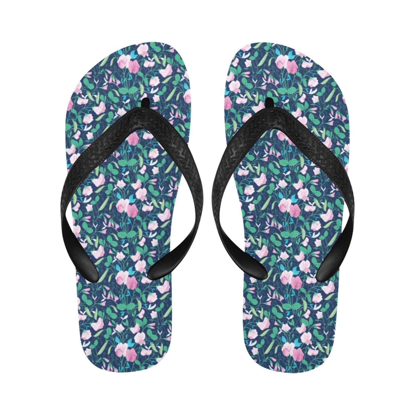 Sweet Pea Print Design LKS303 Flip Flops