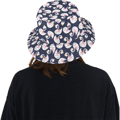 Swan Print Design LKS403 Unisex Bucket Hat