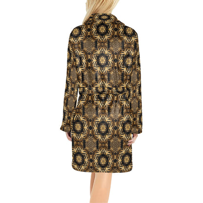 Celtic Pattern Print Design 07 Women's Fleece Robe